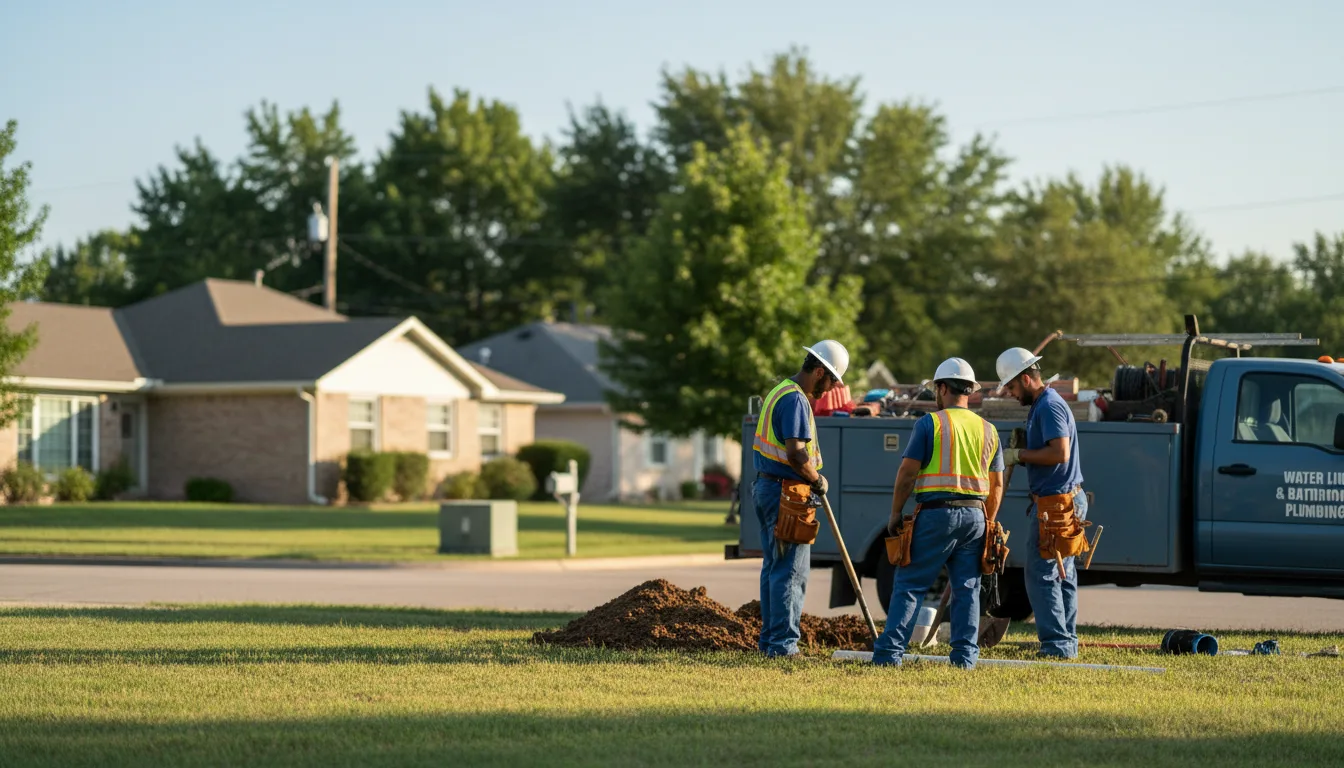 Residential water line and bathroom plumbing service in Coopersburg, PA